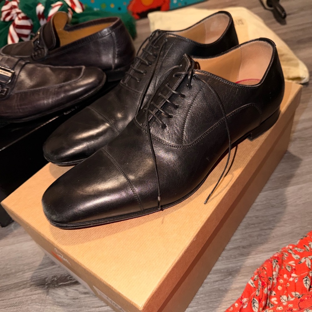 Christian louboutin Greggo flat men’s dress tie up shoes black size 44